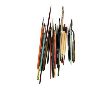 Misc Paint Brushes And Supplies Lot Of 21 Master Touch Sablon Winsor Newton